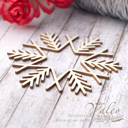 Чіпборд Valeo Сніжинка 66*58мм V2805