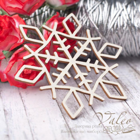 Чіпборд Valeo Сніжинка 59*67мм V2807