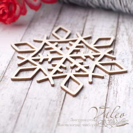 Чіпборд Valeo Сніжинка 59*67мм V2807