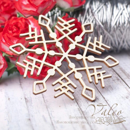 Чіпборд Valeo Сніжинка 66*59мм V2809