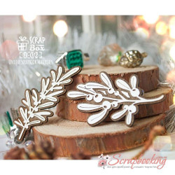 Дерев'яна фішка Scrapbox Набір з двох гілочок Fl-012, 35*61мм