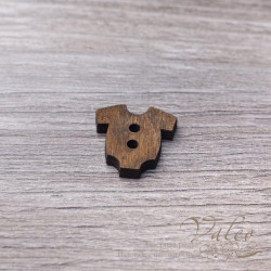 Гудзик дерев'яний бодік коричневий 20*20мм Valeo V2721