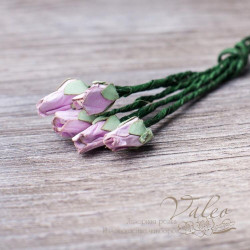 Букет троянд паперових Valeo 13мм рожевий 5шт V2830