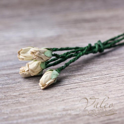 Букет троянд паперових Valeo 13мм бежевий 5шт V2828