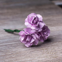 Букет троянд паперових Valeo 30мм бузковий 3шт V2825