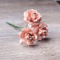 Букет троянд паперових Valeo 30мм кораловий 3шт V2823