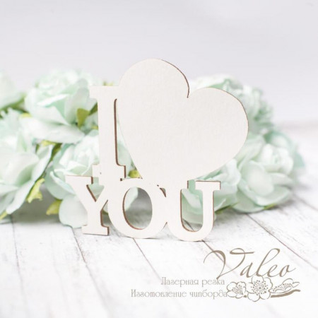 Чіпборд Valeo I love you 53*49мм V2838