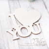 Чіпборд Valeo I love you 53*49мм V2838