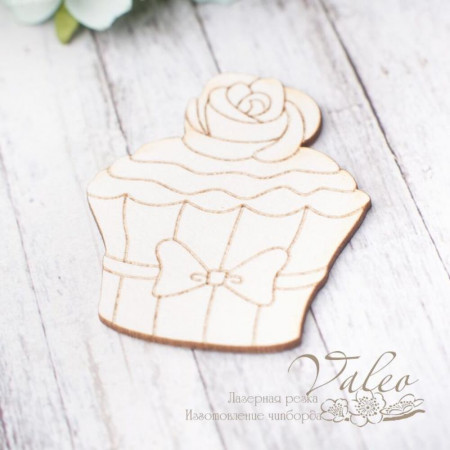 Чіпборд Valeo Тістечко 38*45мм V2847