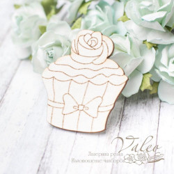 Чіпборд Valeo Тістечко 38*45мм V2847