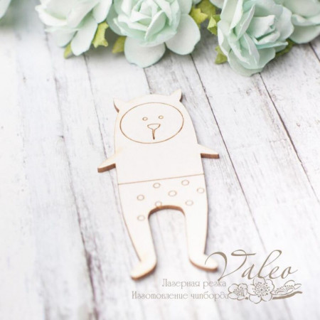 Чипборд Valeo Котик 33*70мм V2852