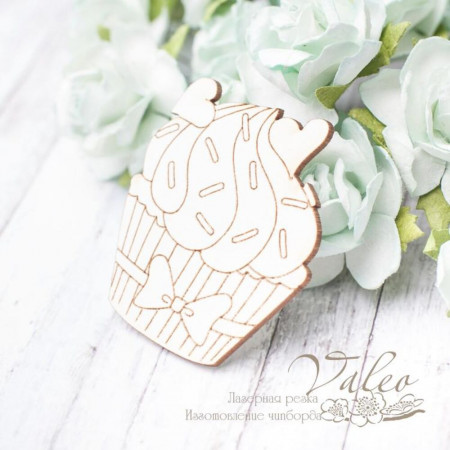 Чіпборд Valeo Тістечко 39*45мм V2862