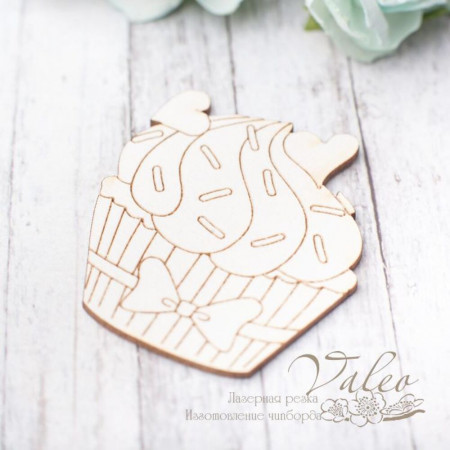 Чіпборд Valeo Тістечко 39*45мм V2862