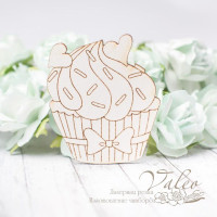 Чіпборд Valeo Тістечко 39*45мм V2862