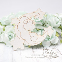 Чипборд Valeo Жираф на луне 59*59мм V2864