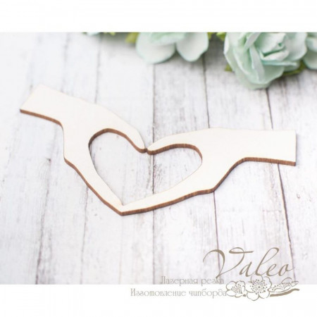 Чіпборд Valeo Серце 80*41мм V2878