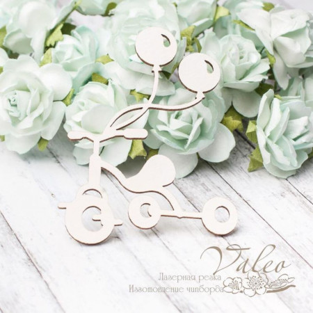 Чіпборд Valeo Велосипед з кульками 52*68мм V2879