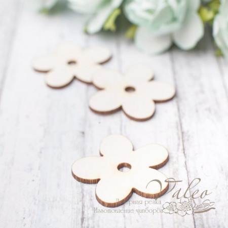 Чіпборд Valeo Квіточки 3шт 26*26мм V2883