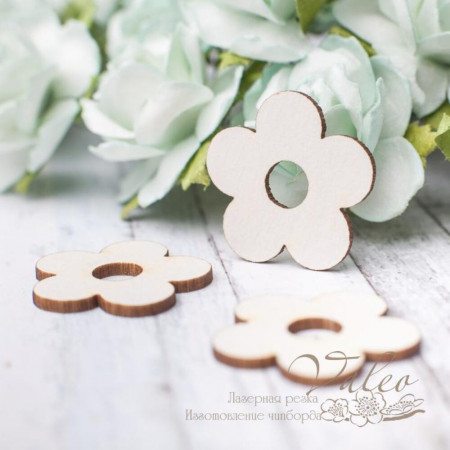 Чіпборд Valeo Квіточки 3шт 23*23мм V2884
