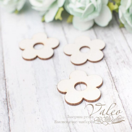 Чіпборд Valeo Квіточки 3шт 23*23мм V2884