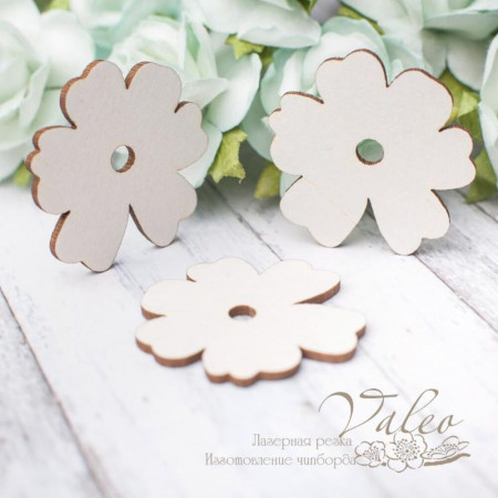 Чіпборд Valeo Квіточки 3шт 30*29мм V2885