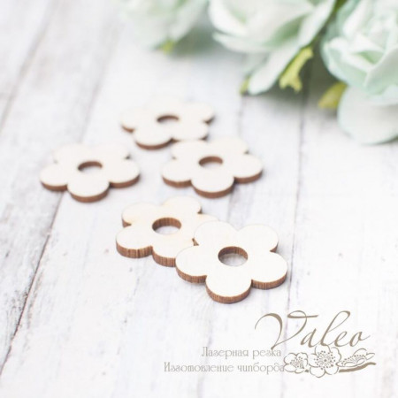 Чіпборд Valeo Квіточки 5шт 18*18мм V2886