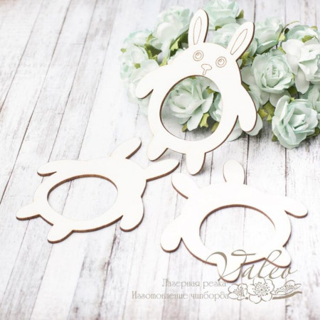 Чіпборд Valeo шейкер Зайчик 3шт 72*83мм V2890