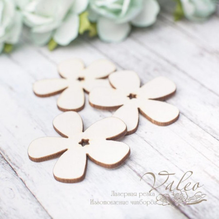 Чіпборд Valeo Квіточки 3шт 30*31мм V2894