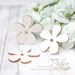 Чіпборд Valeo Квіточки 3шт 30*31мм V2894