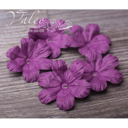 Набір квітів Valeo Польові паперові 50*50мм сливовий 5шт V2915