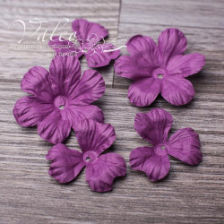 Набір квітів Valeo Польові паперові 40*40мм-2шт 30*30мм-3шт сливовий V2916