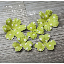 Набір квітів Valeo Польові паперові 40*40мм-2шт 30*30мм-3шт оливковий горох V10252