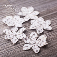 Набір квітів Valeo Польові паперові 40*40мм газета 5шт V2929