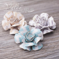 Набір квітів Valeo Троянди паперові 40*40мм кольоровий мікс 3шт V2957