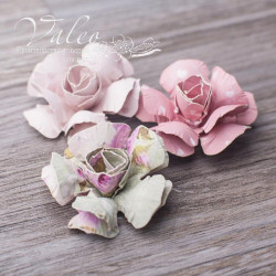 Набір квітів Valeo Троянди паперові 40*40мм кольоровий мікс 3шт V2958