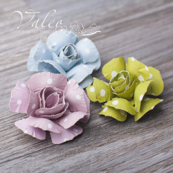 Набір квітів Valeo Троянди паперові 40*40мм кольоровий мікс 3шт V2959