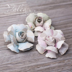 Набір квітів Valeo Троянди паперові 40*40мм кольоровий мікс 3шт V2960