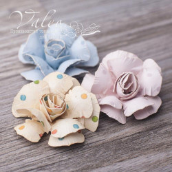 Набір квітів Valeo Троянди паперові 40*40мм кольоровий мікс 3шт V2961