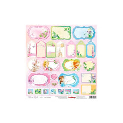 Аркуш паперу 30*30см ScrapBerrys Чарівна країна Картки 2 односторонні