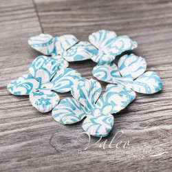 Набір квітів Valeo Гортензія паперова 35*35мм морський бриз 5шт V10323