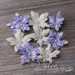 Набір квітів Valeo Пуансеттія паперові 40*40мм-4шт 50*50мм-4шт мікс V3000