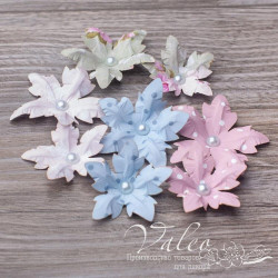 Набір квітів Valeo Пуансеттія паперові 40*40мм-4шт 50*50мм-4шт мікс V2999