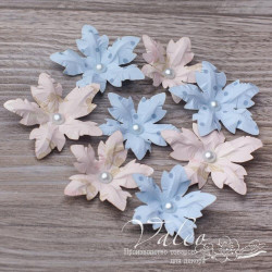 Набір квітів Valeo Пуансеттія паперові 40*40мм-4шт 50*50мм-4шт мікс V3001