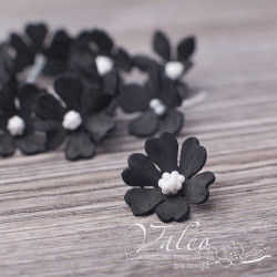 Набір квітів Valeo Польові з фоамірану 20*20мм чорний 12шт V3035