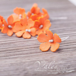 Набір квітів Valeo Польові з фоамірану 20*20мм оранжевий 12шт V3041