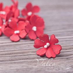 Набір квітів Valeo Польові з фоамірану 20*20мм червоний 12шт V3045