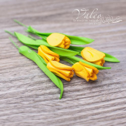 Набір квітів Valeo Тюльпани з фоамірану 8*18мм жовтий 5шт V3060