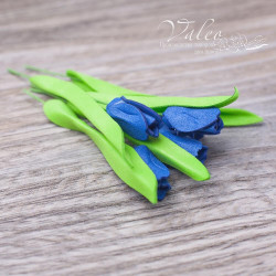 Набір квітів Valeo Тюльпани з фоамірану 8*18мм синій 5шт V3068