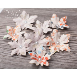 Набір квітів Valeo Пуансеттія паперові 40*40мм-4шт 50*50мм-4шт мікс V3071