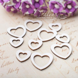 Чіпборд Valeo набір Сердечки 5шт 19*21мм V3104